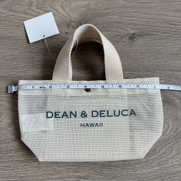 🆕 Dean & Deluca Hawaii Cream Limited Edition XS Mini Mesh Tote Bag with Strap